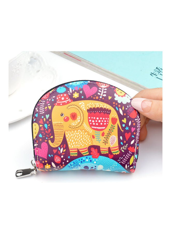 Zip Around Printed Wallet Multicolour