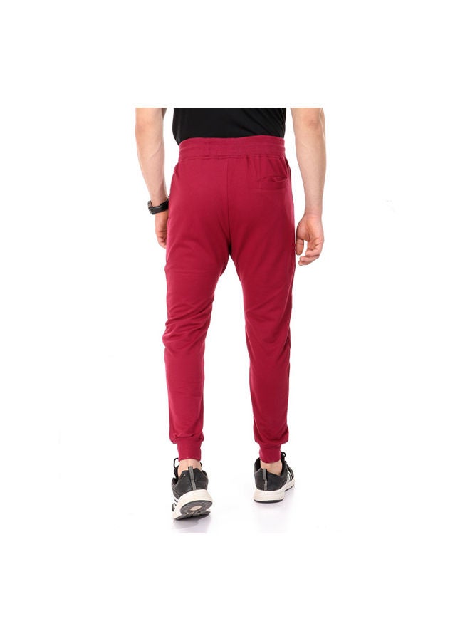 WHITE RABBIT - Zipped Pockets Slip On Sweatpants With Hem - Wine Anaby - Image 1