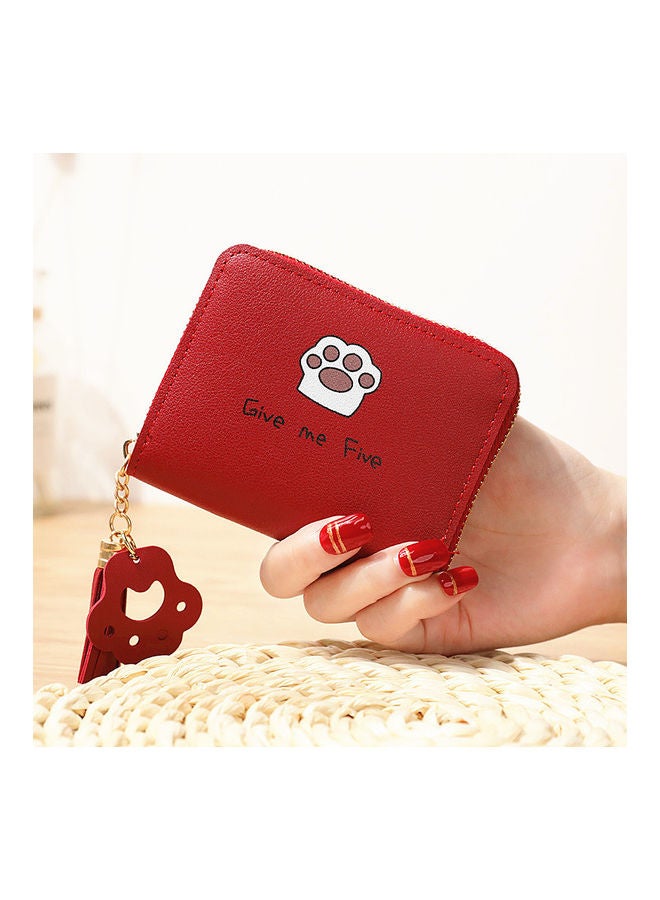 Tassel Detail Wallet Red 