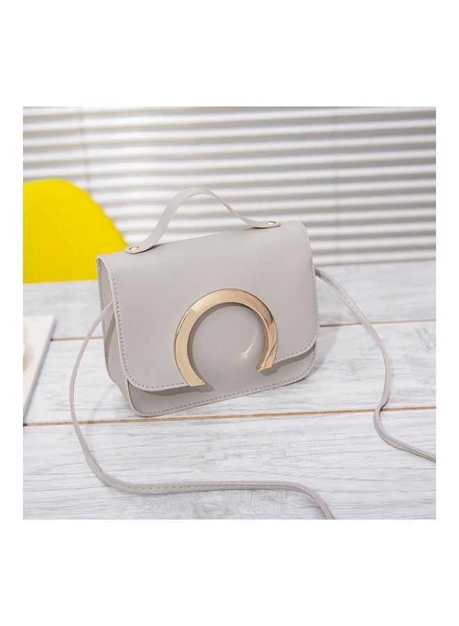 PU Crossbody Bag Grey/Gold 
