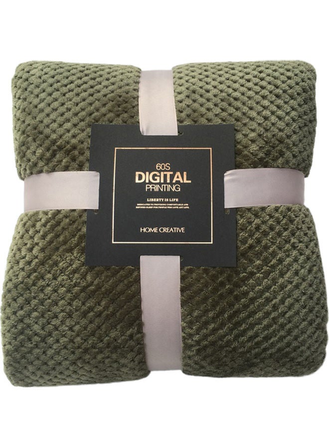 Soft Winter Warm Bed Blanket Flannel Green 30 x 20 x 10cm 