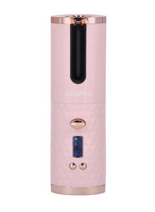 Geepas Wireless Automatic Hair Curler - Portable Electric Rotating with Heat Isolating Chamber, Temperature Control & Timer Settings, 2 Years Warranty Pink - v1619417714/N46828634A_1