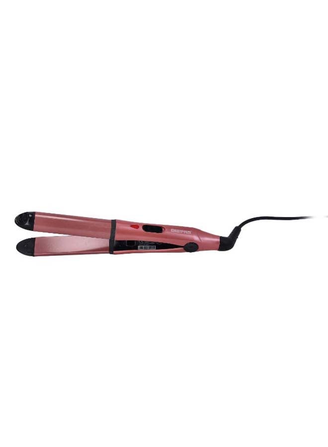 GEEPAS - Portable Hair Dressing Set with Adjustable Temperature Setting Hair Dryer Straightener Curler with Eva Bag Pink/Black 1200grams - Image 1