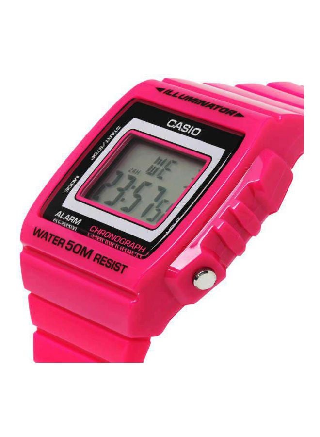 CASIO Women's Water Resistant Digital Watch W215H-4AV - 44 mm - Pink - Image 4