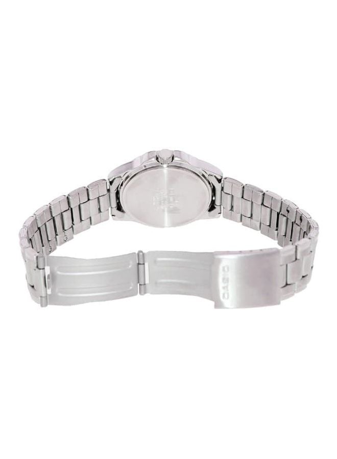 كاسيو ساعة يد بعقارب من سلسلة إنتايسر طراز LTP-1215A-1ADF - 28 مم - فضي للنساء - Image 4