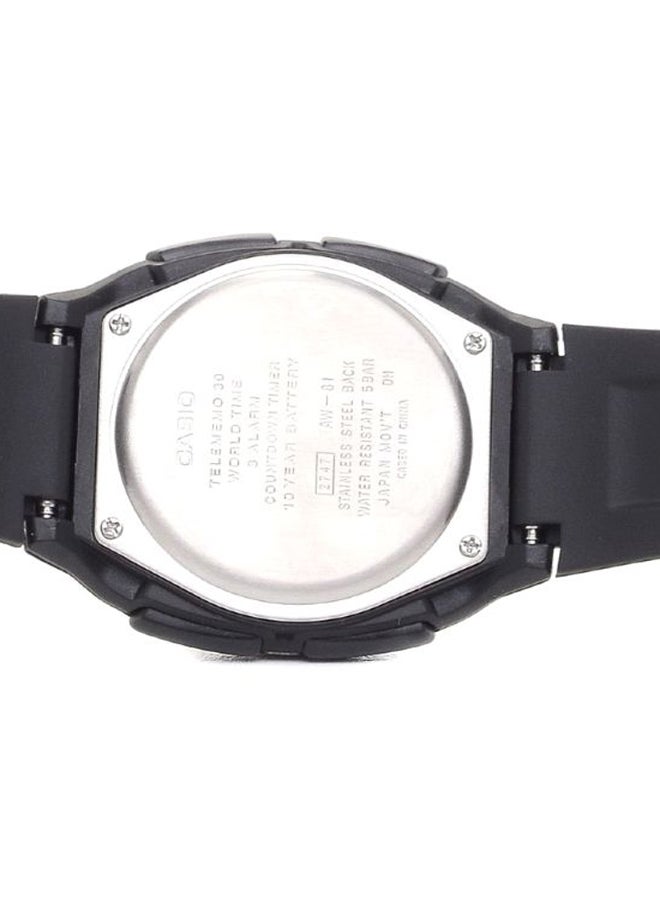 CASIO Men's Youth Series Water Resistant Analog/Digital Watch Aw-81-1A1 - Image 4