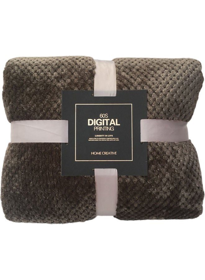 Soft Winter Warm Bed Blanket Flannel Brown 30 x 20 x 10cm 