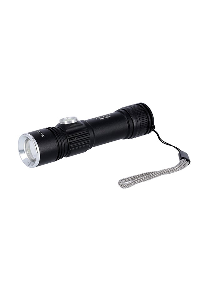 KRYPTON Rechargeable LED Flashlight - Powerful Torch for Camping/Hiking/Trekking/Outdoor Black/Clear  - Image 1