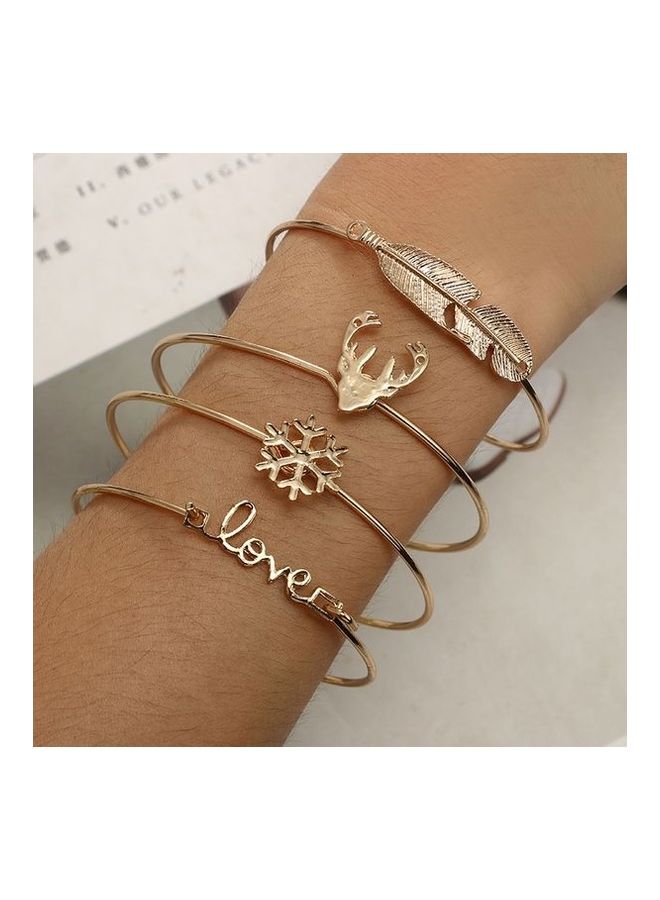 4-Piece Snowflake Deer Fashion Bracelets  - Image 2
