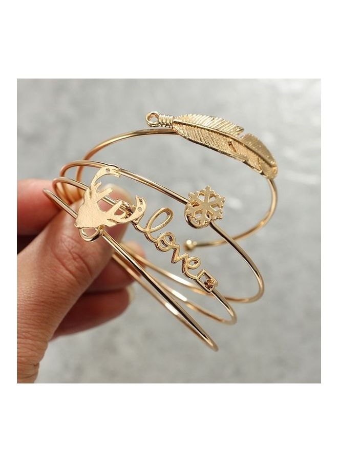 4-Piece Snowflake Deer Fashion Bracelets  - Image 4