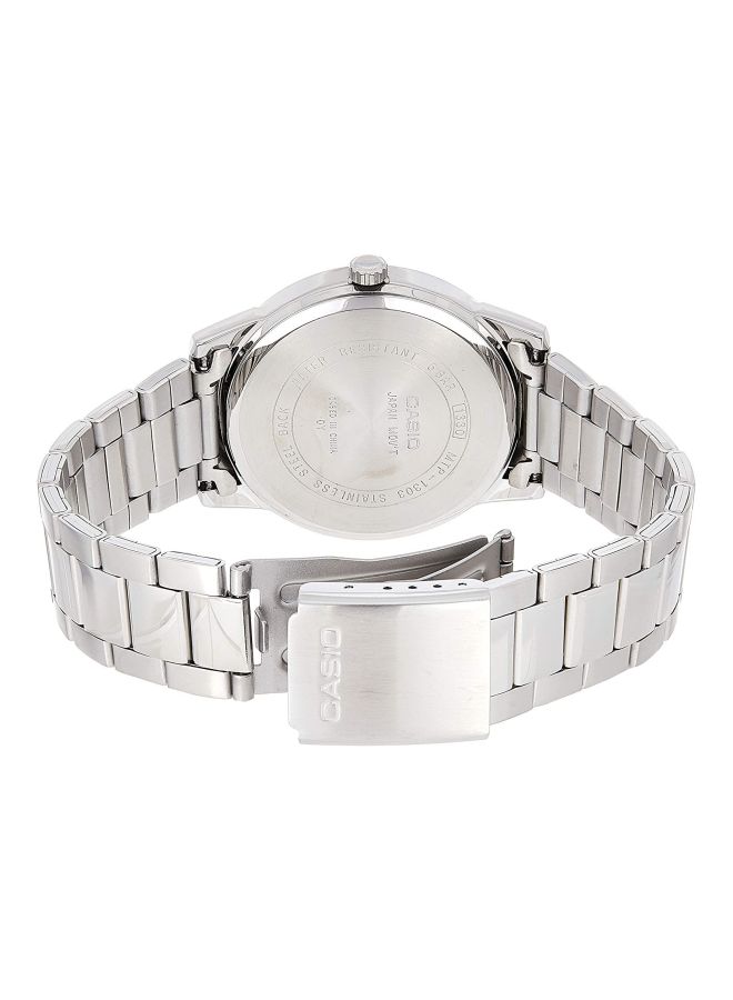 كاسيو ساعة يد بعقارب وسوار من الاستانلس ستيل مقاومة للماء، طراز MTP-1303D-7B للرجال - Image 2
