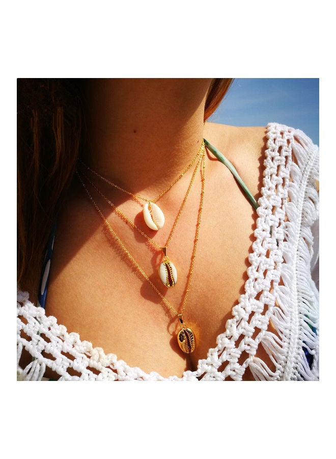 3 Layer Tassel Charm Bar Statement Necklace - Image 2