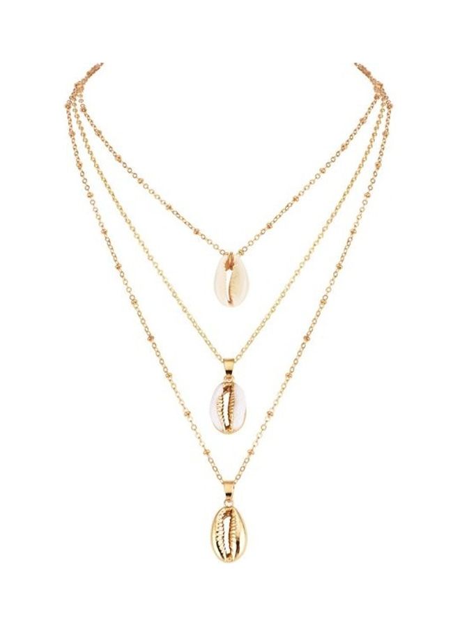 3 Layer Tassel Charm Bar Statement Necklace - Image 1