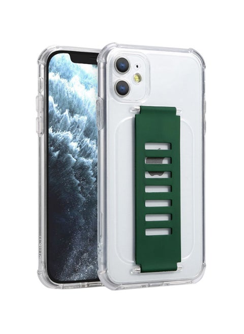 Protective Case Cover With Grip Strap For Apple iPhone Clear/Green