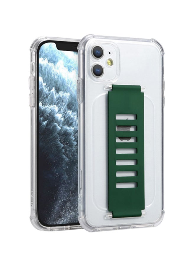 Protective Case Cover With Grip Strap For Apple iPhone Clear/Green