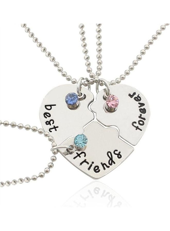 3-Piece Children's Heart Best Friends Panel Fashion Necklace  - Image 1