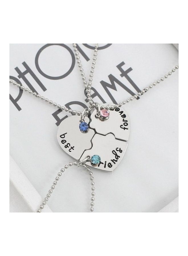 3-Piece Children's Heart Best Friends Panel Fashion Necklace  - Image 2