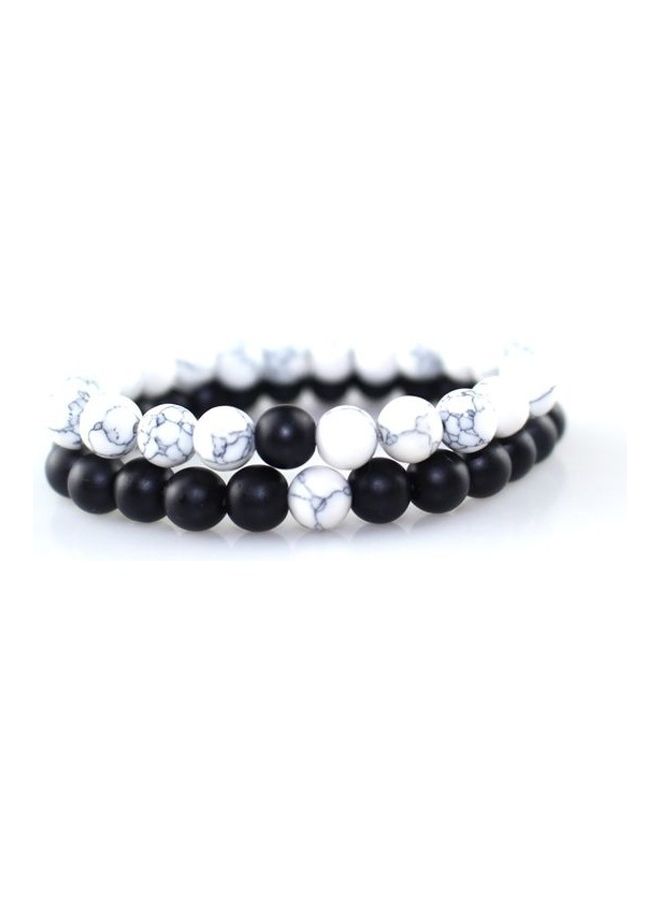2-Piece Fashionable Beaded Bracelet  - Image 2