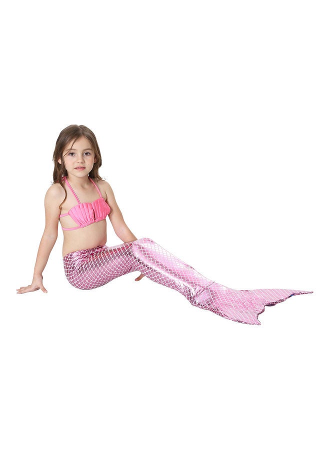 Generic 3-Piece Mermaid Swimming Suit Plus Fin Set 140cm  - Image 4