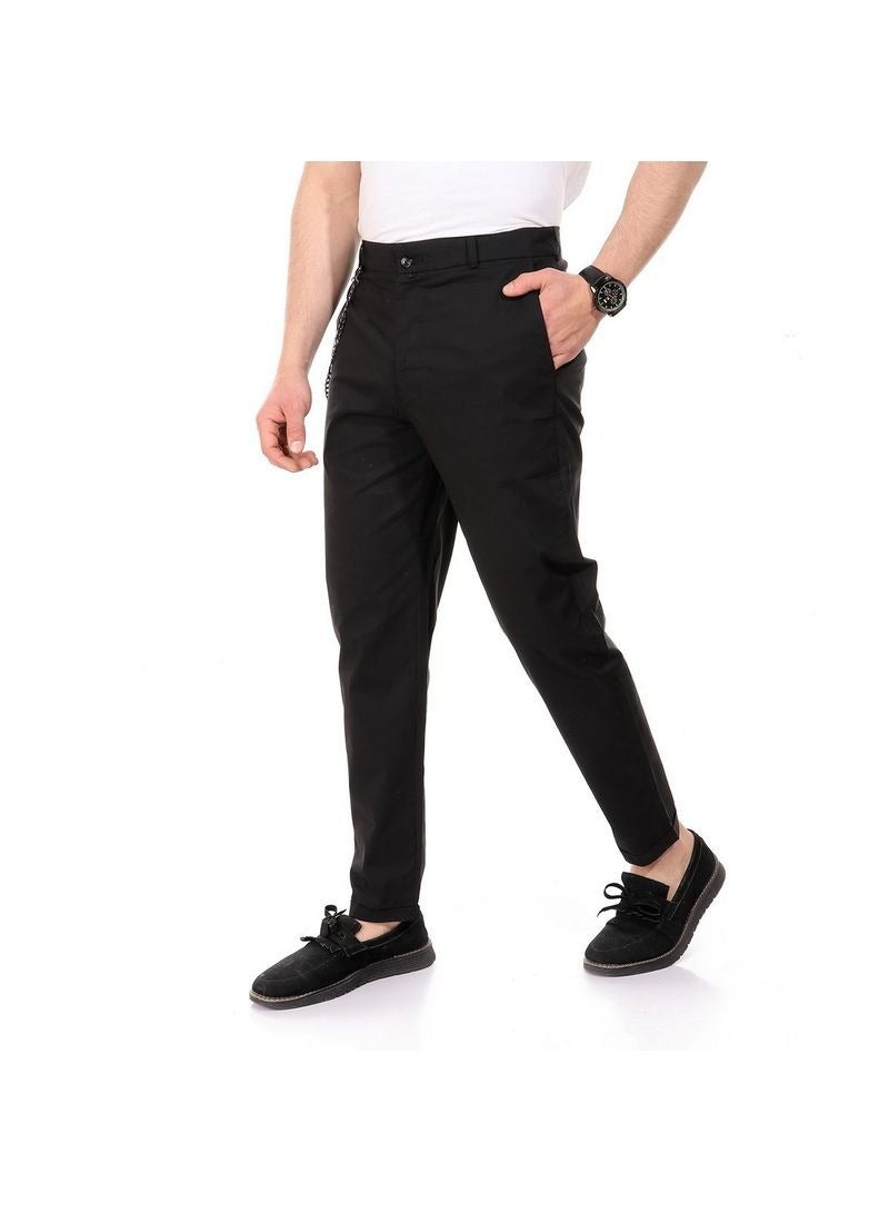 Side Zipped Pockets  Pants Black - v1619428123/N45896217V_2