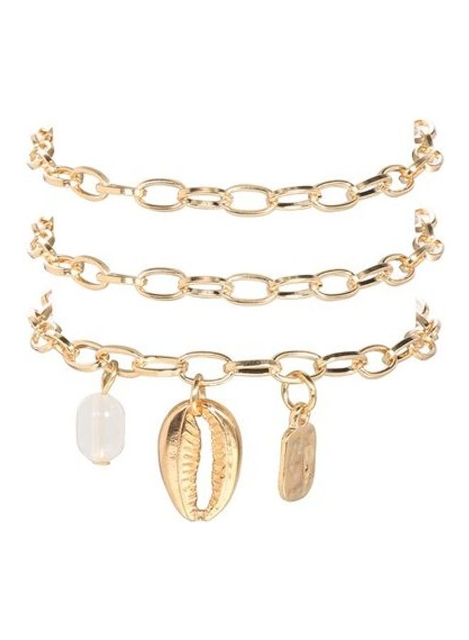 Generic - 3-Piece Pearl Shell Chain Fashion Bracelets - Image 1