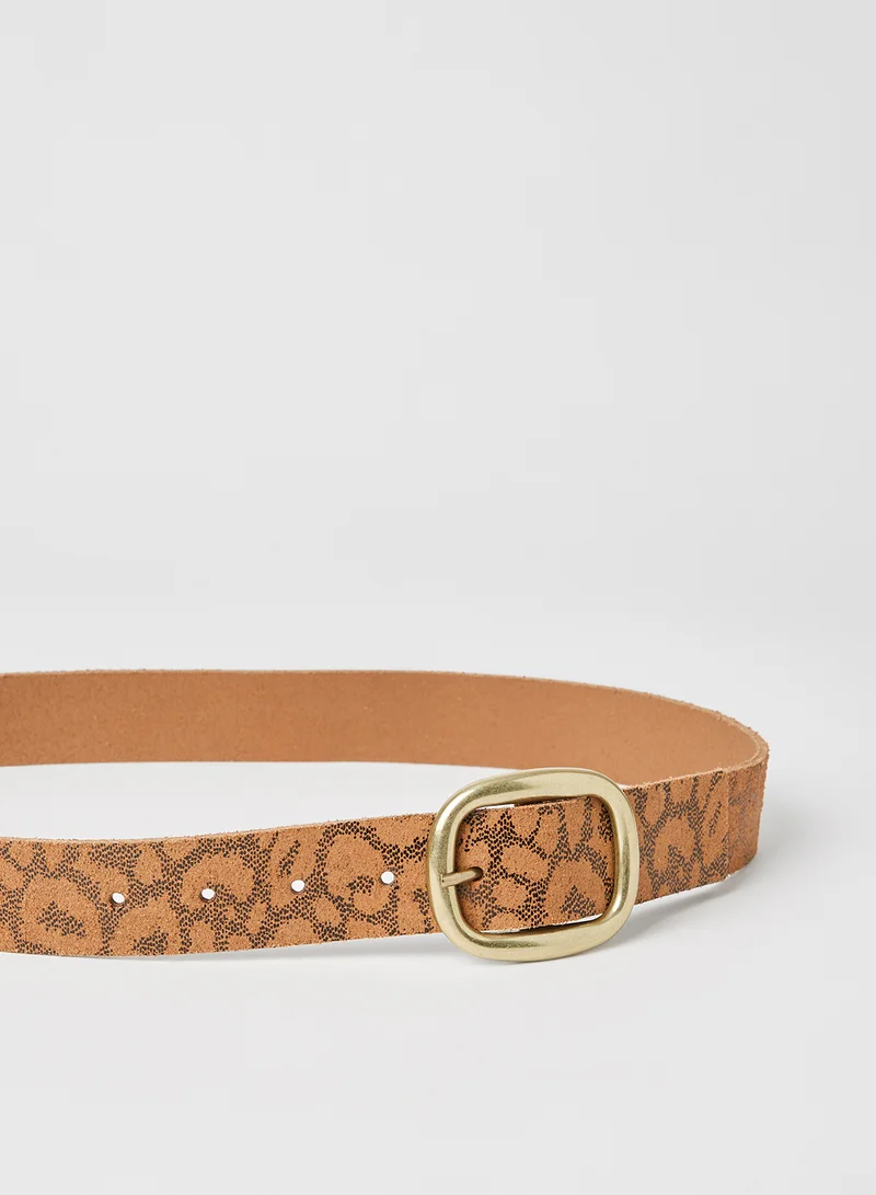 PIECES Printed Leather Belt