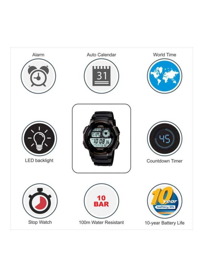 CASIO - Men's Youth Digital Analog Watch AE-1000W-1AV - 48 mm - Black - Image 1