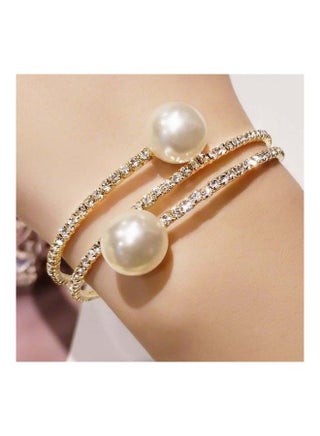 Women's Multi-layer Winding Imitation Pearl Rhinestone Bracelet - v1619431094/N46957372A_2