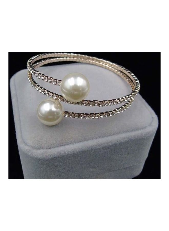 Women's Multi-layer Winding Imitation Pearl Rhinestone Bracelet