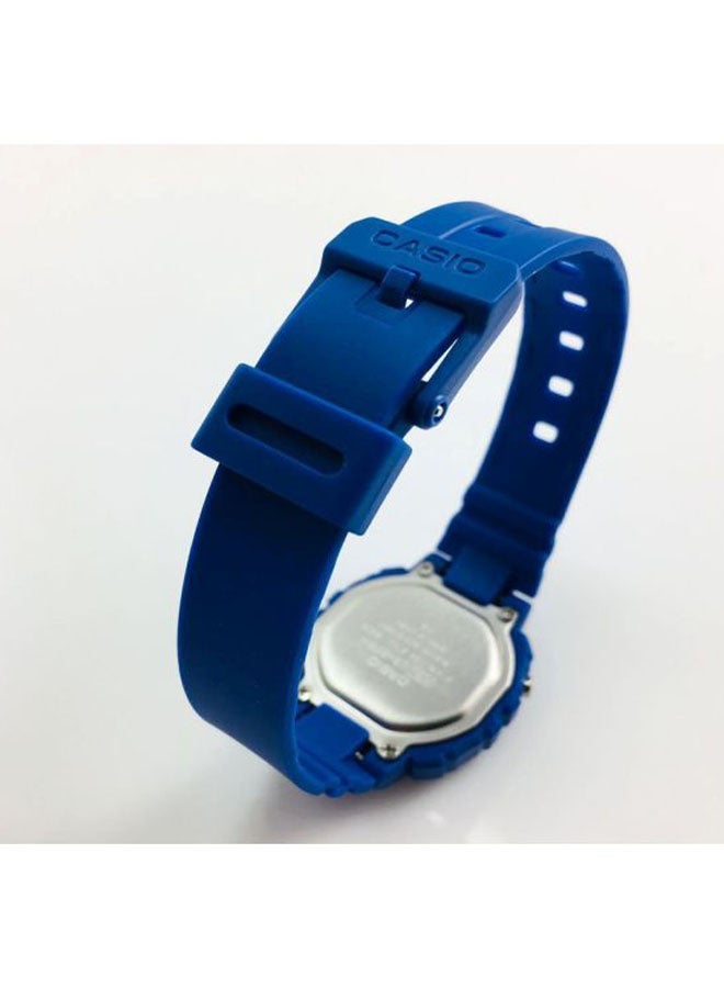 كاسيو ساعة يد إلومينيتور رقمية ومقاومة للماء طراز LA-20WH-2A - قياس 30 مم - لون أزرق للرجال - Image 5