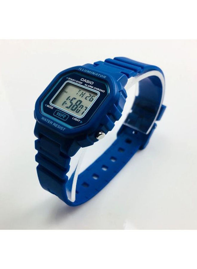 كاسيو ساعة يد إلومينيتور رقمية ومقاومة للماء طراز LA-20WH-2A - قياس 30 مم - لون أزرق للرجال - Image 4