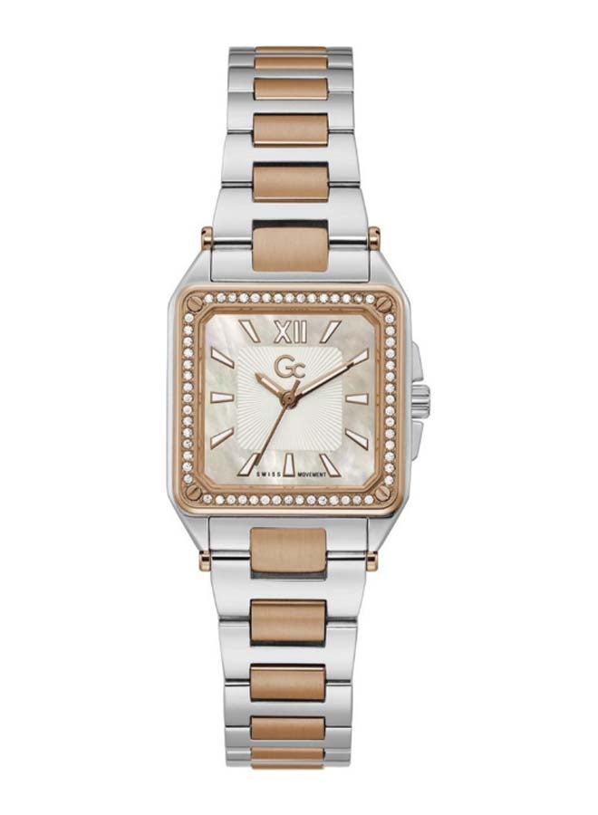 Gc Women's Couture Water Resistance Stainless Steel Analog Watch Y85002L1MF - 28 mm - Rose Gold/Silver  - Image 1