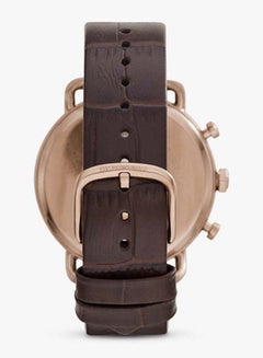 EMPORIO ARMANI Men's Aviator Water Resistance Leather Chronograph Watch AR11334  - Image 3