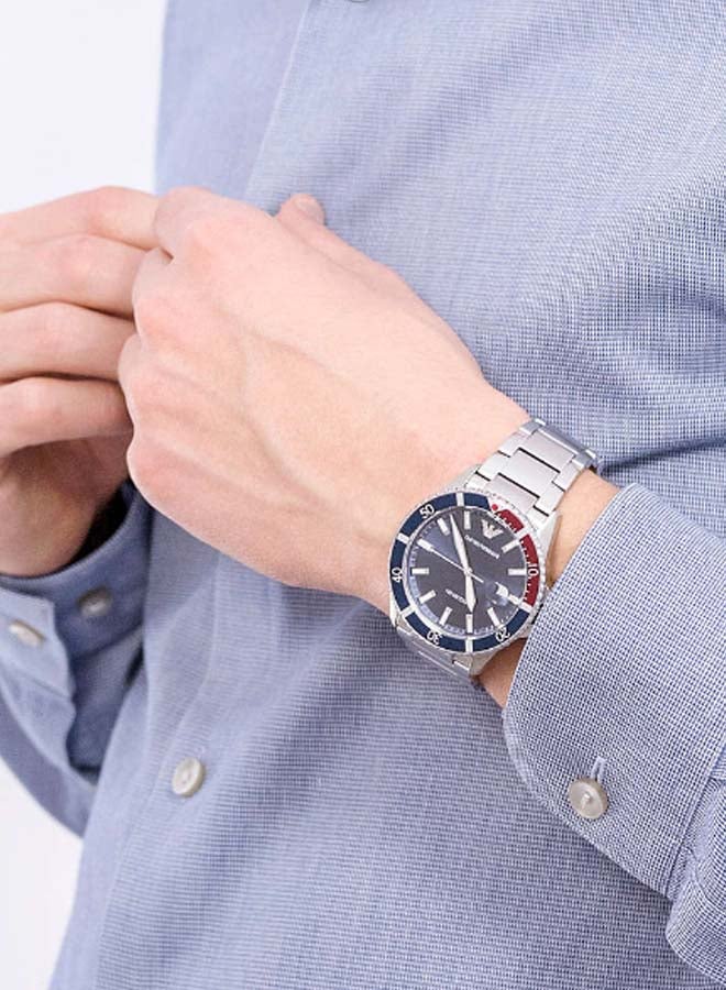 EMPORIO ARMANI Men's Mario Water Resistance Stainless Steel Analog Watch AR11339  - Image 4