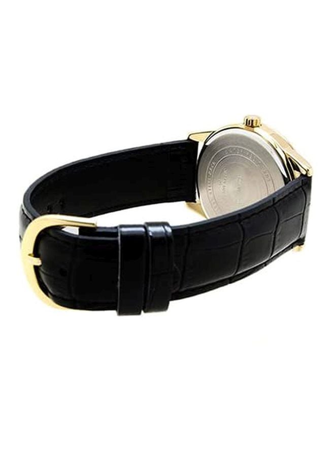 CASIO unisex 2-Piece Leather Analog Watch Set MTP-V001GL-7B + LTP-V001GL-7B  - Image 2