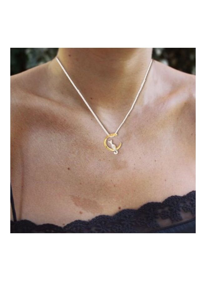 Fashion Simple Sweet Moon Cat Neck Short Necklace - Image 1