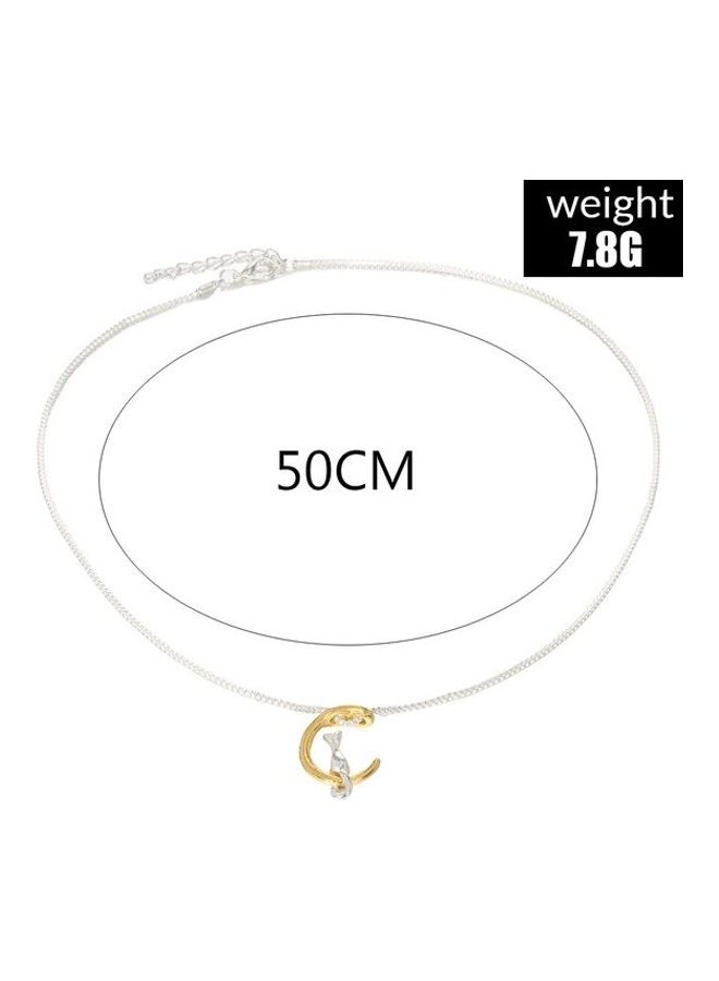 Fashion Simple Sweet Moon Cat Neck Short Necklace - Image 4