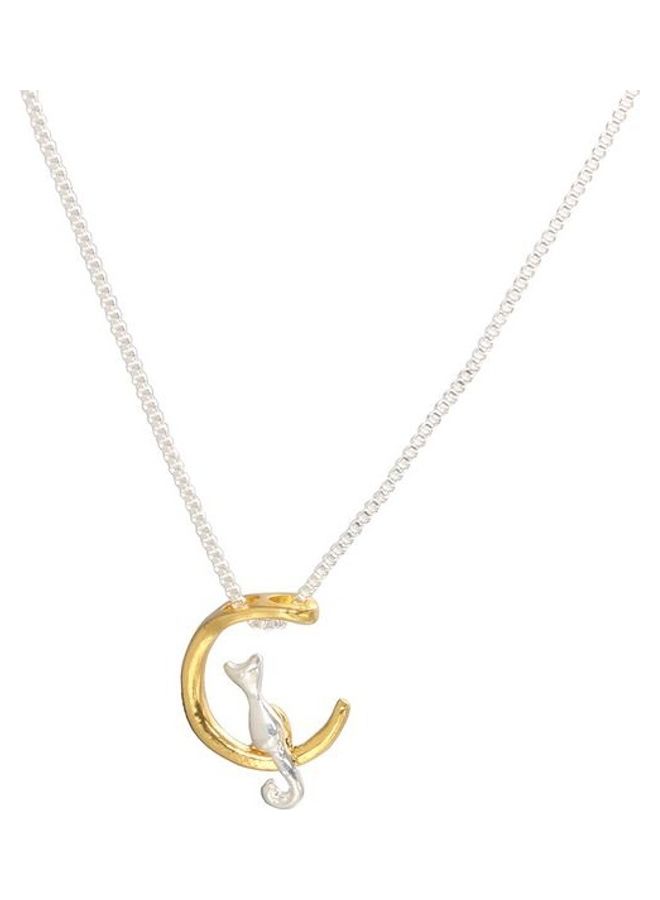 Fashion Simple Sweet Moon Cat Neck Short Necklace - Image 5