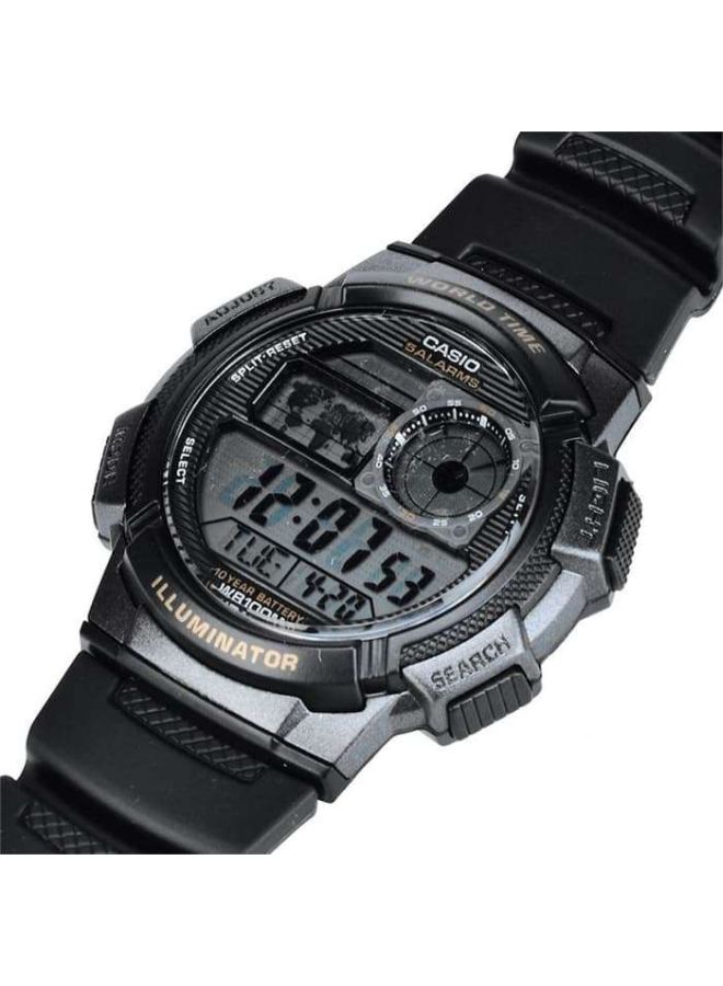 كاسيو ساعة يد رقمية بسوار من الراتينج طراز AE-1000W-1B - مقاس 48 مم - لون أسود للرجال - Image 5