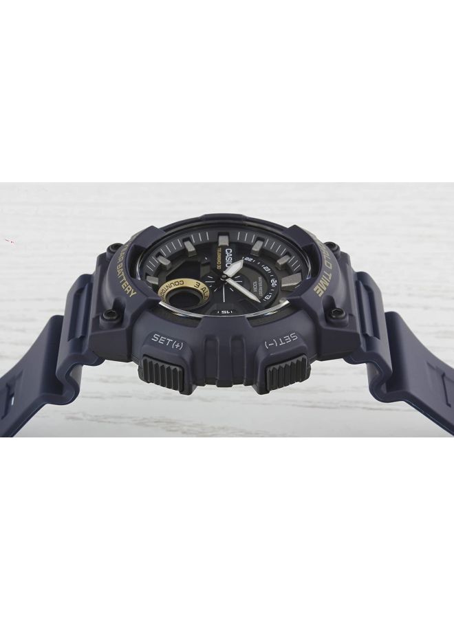 CASIO - Men's Water Resistant Analog & Digital Watch AEQ-110W-2AVEF - 47 mm - Navy - Image 1