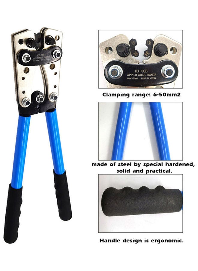 Generic Portable Professional Cable Crimping Plier Tool Blue/Silver  - Image 3