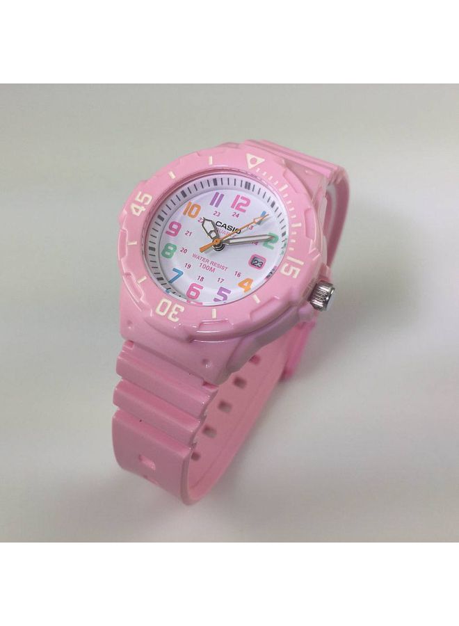 كاسيو ساعة يد بعقارب مقاومة للماء طراز LRW-200H-4B2VDF- مقاس 34 مم - لون وردي للنساء - Image 3