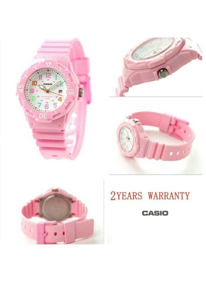 كاسيو ساعة يد بعقارب مقاومة للماء طراز LRW-200H-4B2VDF- مقاس 34 مم - لون وردي للنساء - Image 4