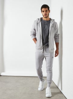 CRIMINAL DAMAGE Eco-Friendly Logo Hooded Jacket Light Grey  - Image 3