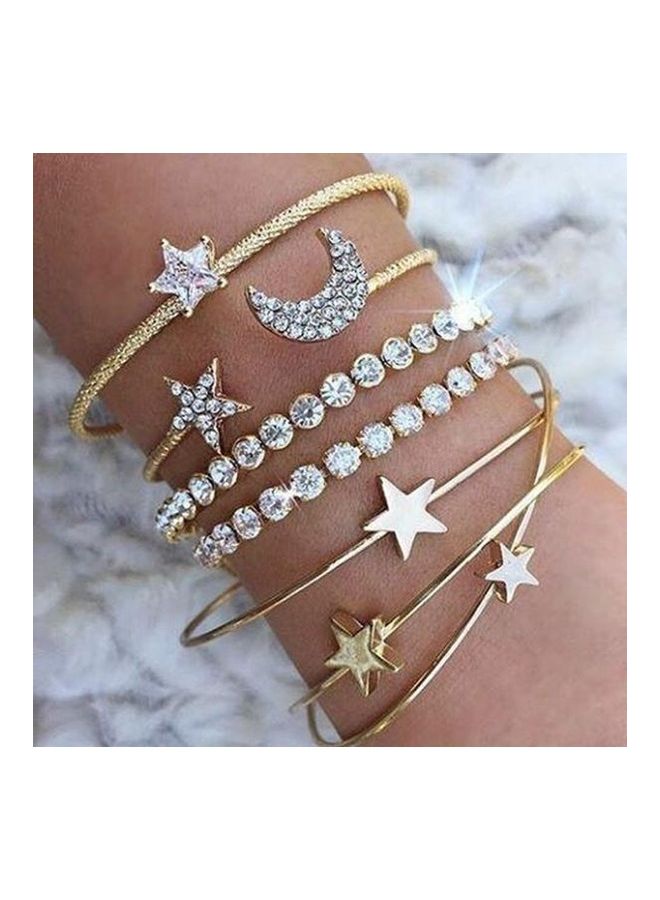 8-Piece Bohemian Geometry Bracelet And Bangle Set  - Image 1