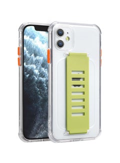 Protective Case Cover With Wristband Holder For Apple iPhone 11 White/Yellow - v1619438854/N45133957A_1