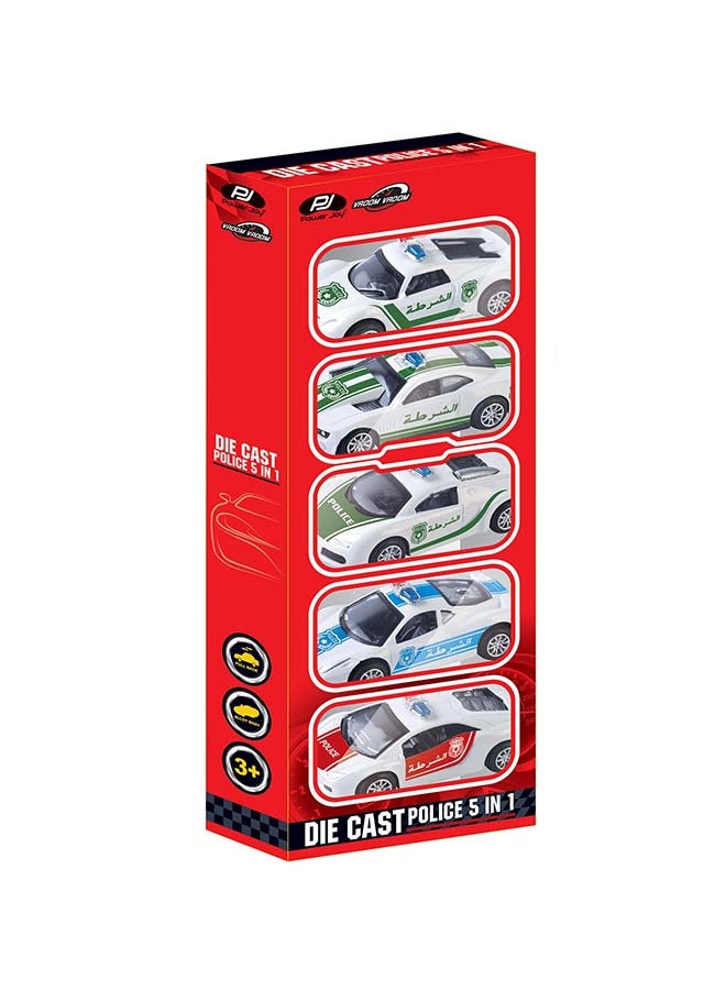 Power Joy V.Vroom Diecast Uae Police Car 5 in 1 - Image 1