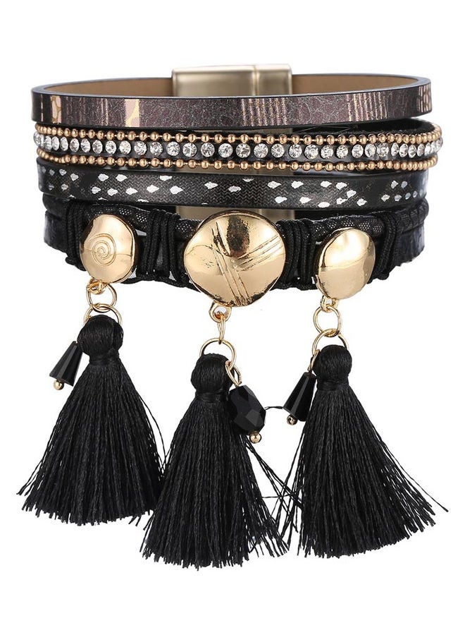 Rhinestones Studded Tassel Fashion Bracelet 