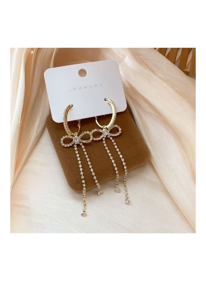 1 Pair Women's Bow Decor Simple Faddish Drop Earrings  - Image 3