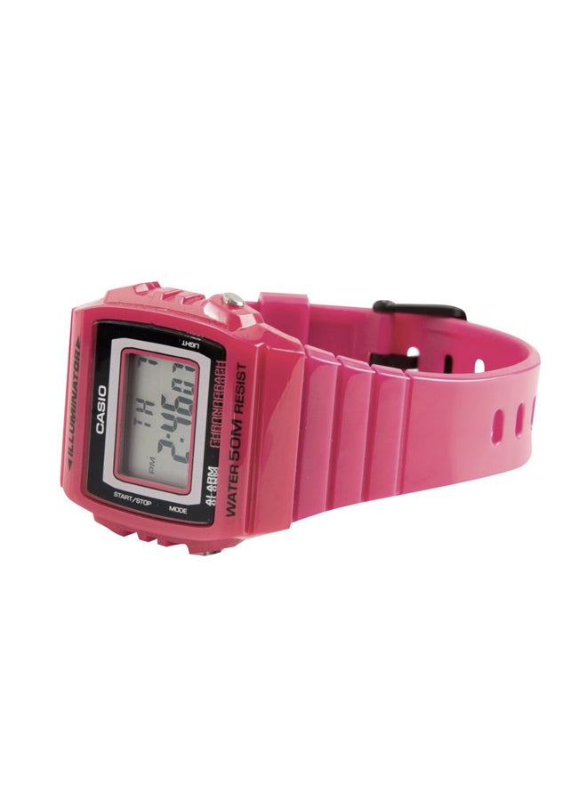 CASIO Women's Water Resistant Digital Watch W215H-4AV - 44 mm - Pink - Image 5